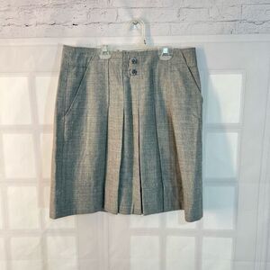 🔥🔥5 for $25🔥🔥Elevenses Anthropologie Gray Heathered Pleated Wool Mini Skirt